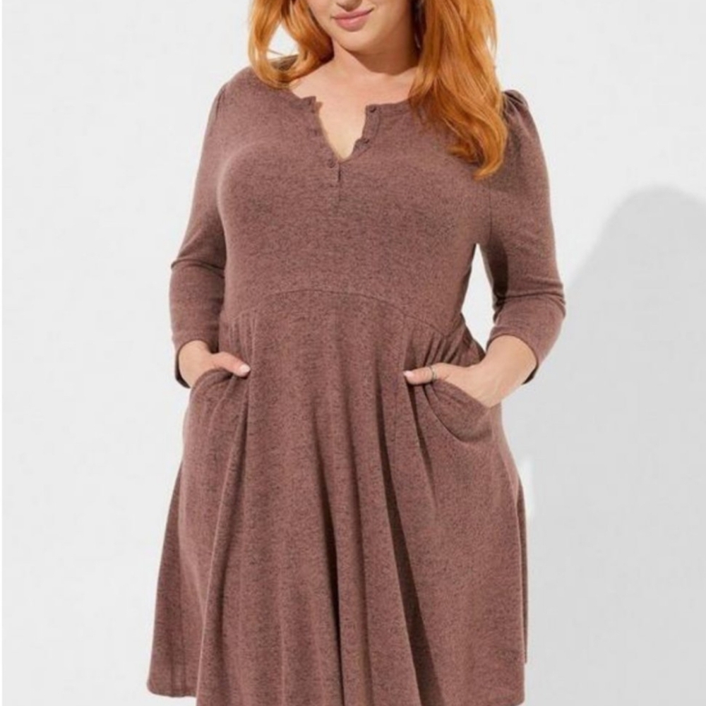 Torrid Puff Sleeve Sweater Dress